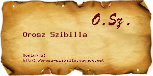 Orosz Szibilla névjegykártya